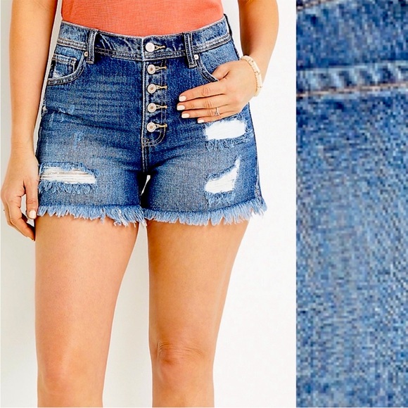 KanCan Pants - Kancan Highrise Button Fly Shorts